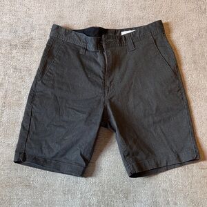 Volcom Charcoal Flat Front Shorts